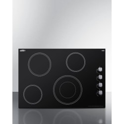 30 Inch Electric Cooktop  - Front View view