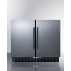 36 Inch Built-In Side by Side Refrigerator - Front View view