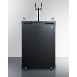 24 Inch Beer Dispenser  - Keg with two taps view