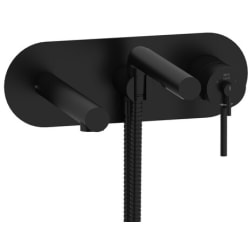 Wall Mount Thermostatic/Pressure Balance Tub Filler Trim  - GS Wall Mount Thermostatic/Pressure Balance Tub Filler Trim with Hand Shower in Black view