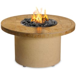 Outdoor LP Gas Fireplace - Circular Sandalwood view