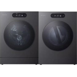 Side-by-Side Front Load Washer and Gas Dryer Set in Black Steel - Side-by-Side Washer & Dryer Set with Front Load Washer and Gas Dryer in Black Steel view