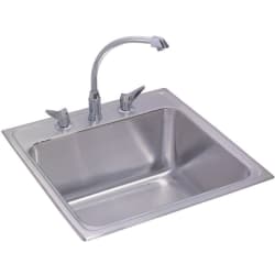 17 Inch Top Mount Single Bowl Stainless Steel Bar Sink Package - Featured View view