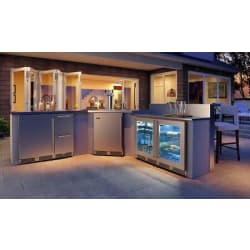 24 Inch Built-In Undercounter Outdoor Beverage Center - Lifestyle view