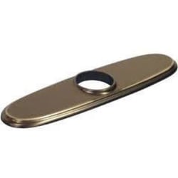 3-Hole Escutcheon Plate: Lustrous Steel - Front View view