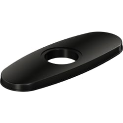 3-Hole Bar Faucet Deck Plate/Escutcheon: Black Stainless - Front View view