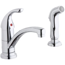 Single Lever Cast Spout Faucet  - Faucet and Side Spray view
