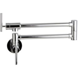 Double Lever Wall Mount Pot Filler  - Chrome Front View view