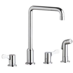 Double Lever Widespread Kitchen Faucet  - Feature View view