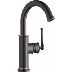 Single Lever Cast Spout Kitchen Faucet - Antique Steel Front View view