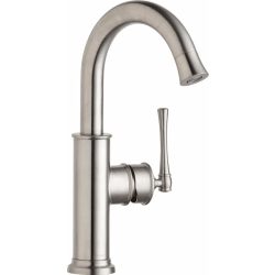Single Lever Cast Spout Kitchen Faucet  - Lustrous Steel Front View view