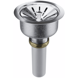 Quartz Perfect Drain and Strainer: Chrome - Chrome Front View view