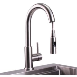 Single Lever Gooseneck Pull Down Faucet  - Front View view