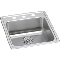 24 Inch Top Mount Stainless Steel Kitchen Sink  - 24 Inch Lustertone Classic Stainless Steel Single Bowl Drop-in ADA Sink with Perfect Drain view