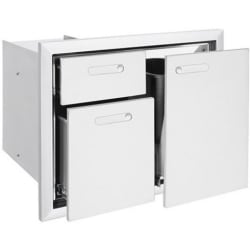 30 Trash Center & Double Drawers - Trash Center & Double Drawers view