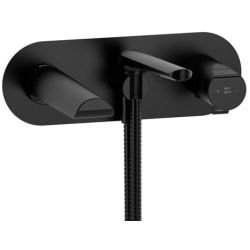 Wall Mount Tub Filler Trim  - Parabola™ Wall Mount Tub Filler Trim with Hand Shower in Black view