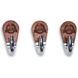 Rosewood Magnetic Tool Hooks (3 pc) - Front View view