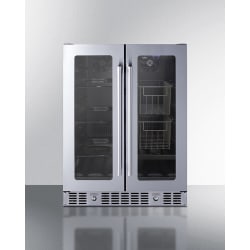 24 Inch Built-In Dual-Zone Produce Refrigerator - Front View view