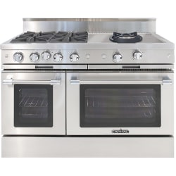 48 Inch Freestanding Gas Range  - 48-Inch Classic Chef Gas Range in Stainless Steel with 4 Open Burners & 24-Inch Open Burner Wok view