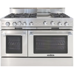 48 Inch Freestanding Gas Range  - 48-Inch Classic Chef Gas Range in Stainless Steel with 6 Open Burners & Griddle view