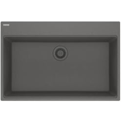 33 Inch Topmount Single Bowl Granite Kitchen Sink  - 33 Inch Topmount Single Bowl Granite Kitchen Sink with 9 1/2 Inch Bowl Depth view