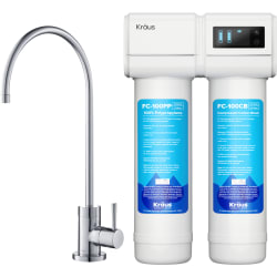 KRAUS® Purita™ 2-Stage Under-Sink Filtration System - 2-Stage Under-Sink Filtration System with Single Handle Drinking Water Filter Faucet in Chrome view