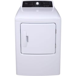 27 Inch Electric Dryer with 6.7 Cu. Ft. Large Capacity, Sensor Dry, 8 Drying Cycles, Reversible Door, Aluminized-Alloy Steel Drum, End-Of-Cycle Indicator Sound, Lint Filter Indicator Light, 3-Way Venting - Front View view