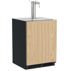 24 Inch Freestanding/Built-In Beer Dispenser with 5.7 Cu. Ft. Capacity, Lo-Boy Coupler, 2 Stow-on-Board Stainless Steel Shelves, Dynamic Cooling Technology, Integrated Drain System, Double-Insulated Tower, Digital Controls, LED Lighting, Reversible Door and Sabbath Mode: Solid Panel Ready (Twin Wine & Beverage Tap) - 24 Inch Freestanding/Built-In Beer Dispenser view