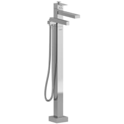 Single Hole Floor Mount Tub Filler Trim  - Kubik™ Single Hole Floor Mount Tub Filler Trim in Chrome view