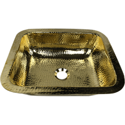 18 Inch Undermount Single Bowl Brass Bar Sink  - 18 Inch Undermount Single Bowl Brass Bar Sink with 5 Inch Bowl Depth view