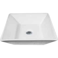 16 Inch Bathroom Vessel Sink  - 16 Inch Bathroom Vessel Sink with 3 5/8 Inch Bowl Depth view