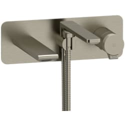 Wall Mount Thermostatic/Pressure Balance Tub Filler Trim  - Fresk™ Wall Mount Thermostatic/Pressure Balance Tub Filler Trim with Hand Shower in Brushed Nickel view