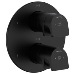 Dual Lever Handle Thermostatic and Pressure Balance Trim  - Ode™ Dual Lever Handle Thermostatic and Pressure Balance Trim with 6 Functions in Black view