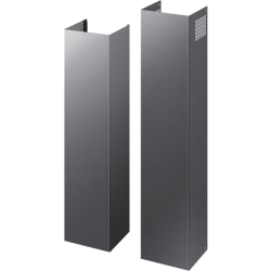Chimney Hood Extension Kit: Fingerprint Resistant Black Stainless Steel - FRONT view