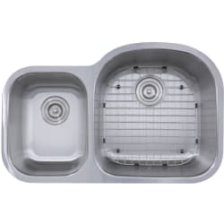 32 1/2 Inch Undermount Double Bowl Kitchen Sink - 32 1/2 Inch Undermount Double Bowl Kitchen Sink with 16-Gauge 304 Stainless Steel view
