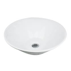 17 Inch Diameter Bathroom Vessel Sink  - 17 Inch Diameter Bathroom Vessel Sink with 5 Inch Bowl Depth view