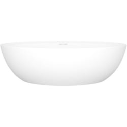 13 Inch Oval Vessel Bathroom Sink  - 13 Inch Oval Vessel Bathroom Sink with Drain Hole Center view