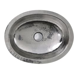 17 Inch Oval Undermount Bathroom Sink - 17 Inch Undermount Single Bathroom Sink with 18 Gauge Stainless Steel view
