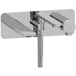 Wall Mount Thermostatic/Pressure Balance Tub Filler Trim  - Fresk™ Wall Mount Thermostatic/Pressure Balance Tub Filler Trim with Hand Shower in Chrome view