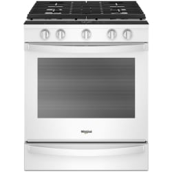 30 Inch Slide-In Gas Smart Range  - White Front View view