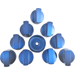 Blue Knob Set - 9 Knobs, 1 Knob Base - Blue Knob Kit 36 Grill/Ind Grand view