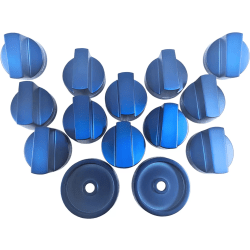 Blue Knob Set - 12 Knobs and 2 Knob Bases - Blue Knob Kit 60 Combi Steam Grand view