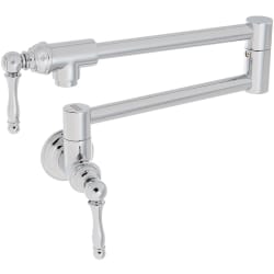 Double Handle Wall Mount Pot Filler - Polished Chrome Main View view