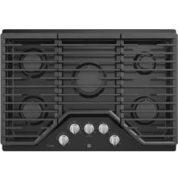 30 Inch Gas Cooktop - Black Cooktop view