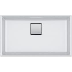 32 Inch Undermount Single Bowl Kitchen Sink  - Peak - Granite PKG11031PWT Granite Polar White view