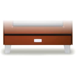 Stainless Steel Plinth Legs for 36" Double Oven Range w/ Levelers (One Pair) - Front View view