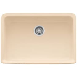28 Inch Apron Front Single Bowl Fireclay Sink: Bisque - Bisque / Biscuit view