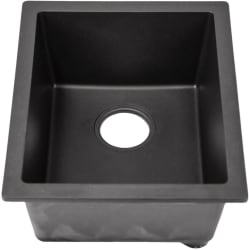 15 Inch Dual-Mount Single Bar/Prep Sink - 15 Inch Dual-Mount Single Bar/Prep Sink with Drain Opening view