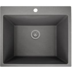 25 Inch Dualmount Single Bowl Granite Composite Laundry Sink - 25 Inch Dualmount Single Bowl Granite Composite Laundry Sink view