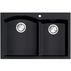 33 Inch Dualmount Double Bowl Kitchen Sink - 33 Inch Dualmount Double Bowl Kitchen Sink with 9 1/4 Inch Bowl Depth view